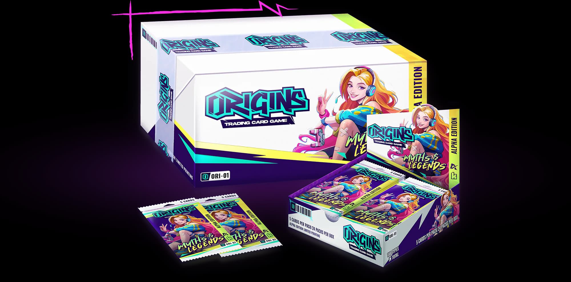 Origins Myths & Legends Alpha Edition — booster box and packs